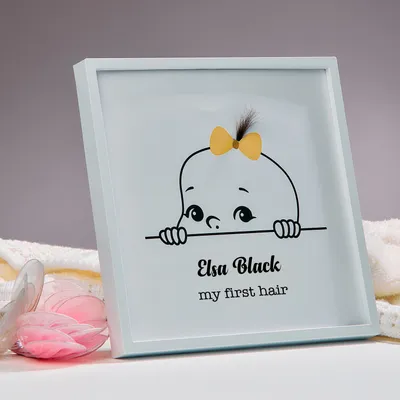 Personalized Baby's First Haircut Keepsake Frame