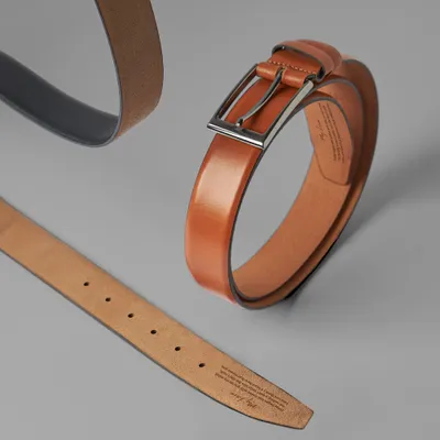 Personalised Leather Belt with Initials and Message