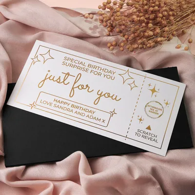 Personalized Birthday Scratch-Off Surprise Card