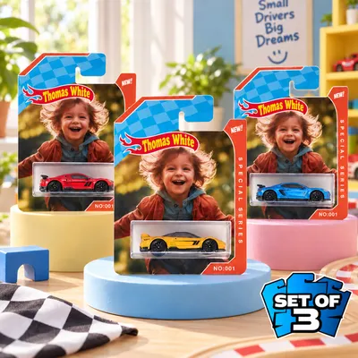Personalised Boxed Toy Car with Photo Gift