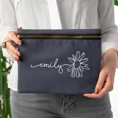 Personalized Canvas Make-Up Bag