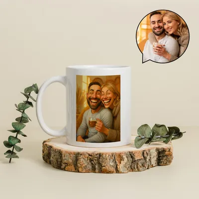 Personalized Caricature Photo Mug Gift