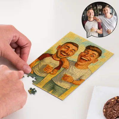 Personalized Caricature Photo Puzzle Gift