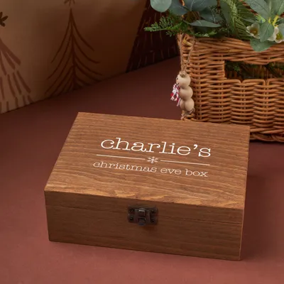 Personalized Christmas Eve Wooden Keepsake Box