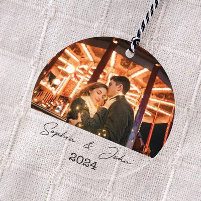 Personalized Christmas Tree Ornament with Name and Photo