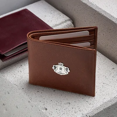 Personalized Crown Design Men's Leather Wallet