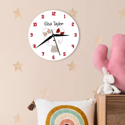 Personalized Cute Cat Wall Clock