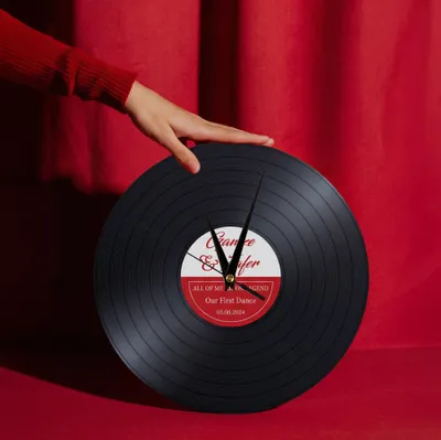 Personalized Decorative Music Record Clock