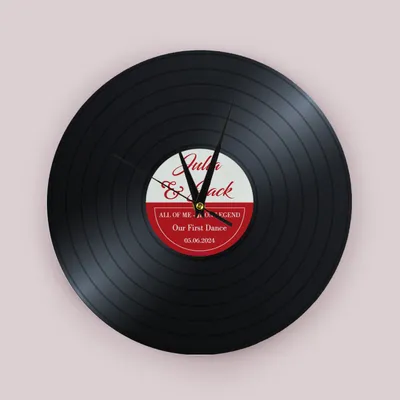 Personalized Decorative Music Record Clock