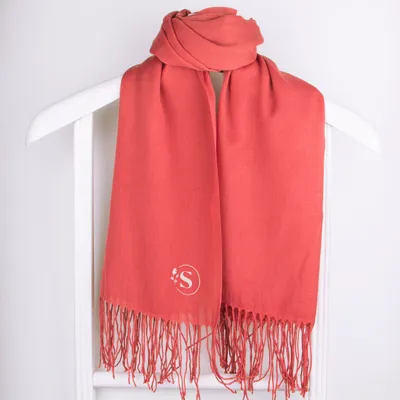 Personalized Embroidered Monogram Shawl for Women