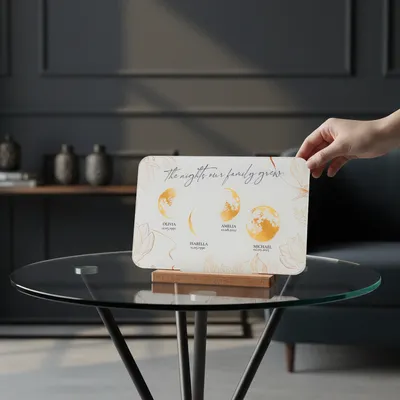 Personalized Family Moon Phase Desktop Plaque