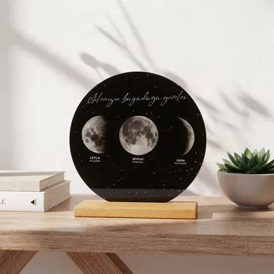 Personalized Family Moon Phase Plaque