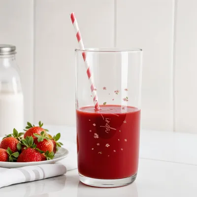 Personalized Floral Juice Glass for Her