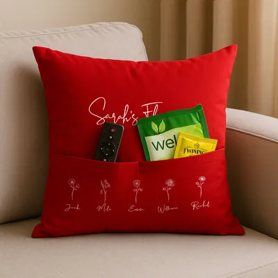 Personalized Grandma and Grandchild Pocket Pillow Gift