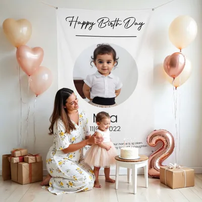 Personalized Happy Birthday Photo Poster - 37 x 57 inches