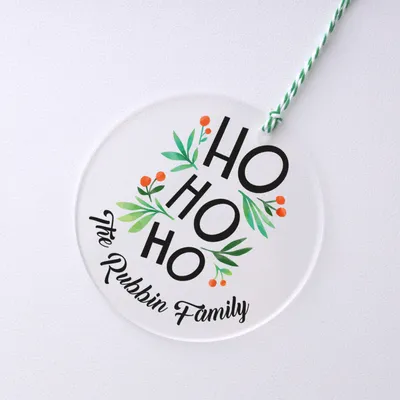 Personalized Ho Ho Ho! Christmas Ornament