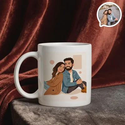 Personalised Illustration Photo Mug
