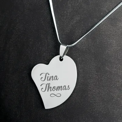 Personalized Infinite Love Metal Heart Necklace for Your Beloved
