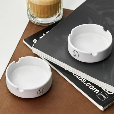 Personalized Initial Design Ashtray Set of 4