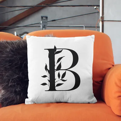 Personalized Initial Designed Decorative Pillow