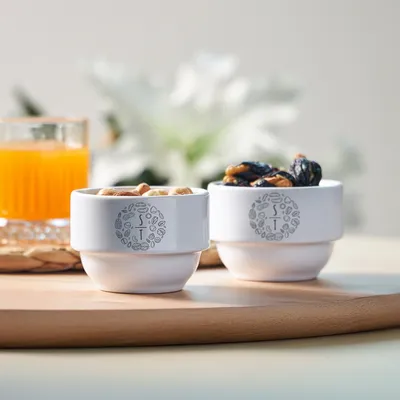 Personalized Initials Sweet Treat Bowl Set for Couples