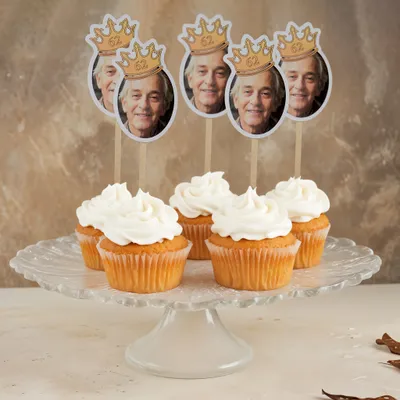 Personalized King Crown Photo Birthday Party Decoration