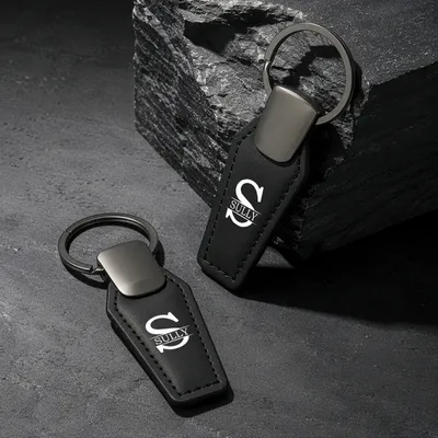 Personalized Leather Initial Keychain
