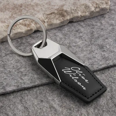 Personalized Leather Keychain with Signature Style