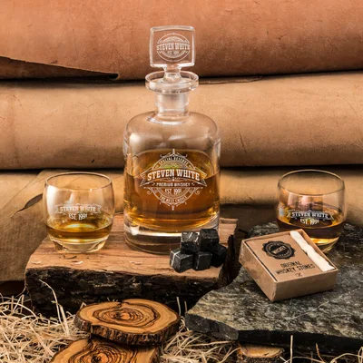 Personalized Louisville Premium Whiskey Carafe Set