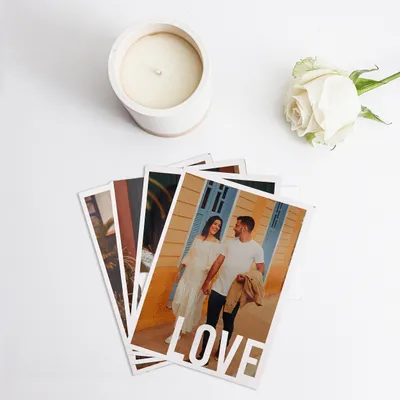 Personalized Love Themed Photo Prints 5x7 Set of 12