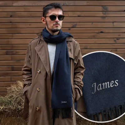 Personalized Men's Scarf with Name