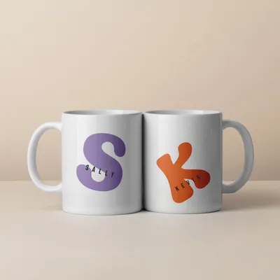 Personalized Monogram Letter Name Mug Gift