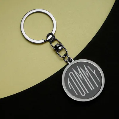 Personalized Monogram Metal Keychain