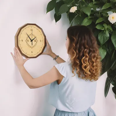 Personalized Monogram Wall Clock for Home Decor