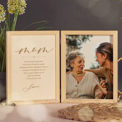 Personalized Mother's Day Gift Photo Frame with Special Message