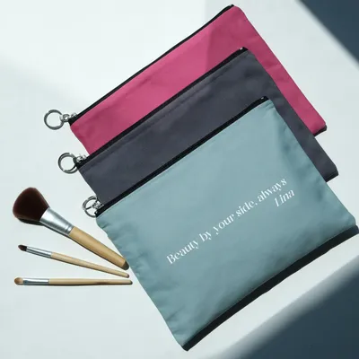 Personalized Motto Makeup Bag for Women