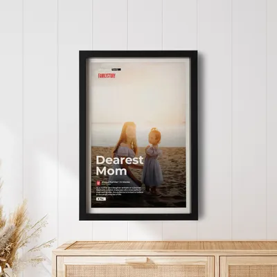 Personalized Movie Poster Frame for Mom's Special Day 8x12