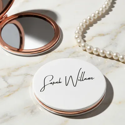 Personalized Name Compact Mirror Gift for Her