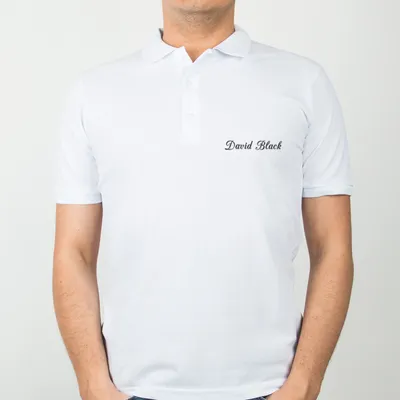 Personalized Name Embroidered Polo Neck T-shirt