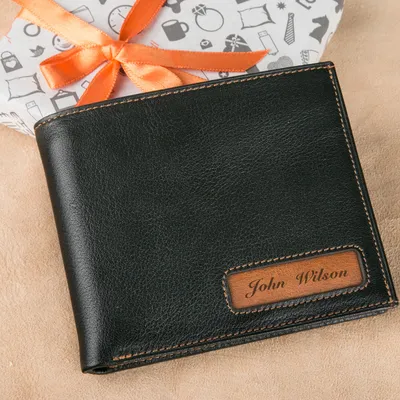 Personalized Name Printed Genuine Leather Wallet