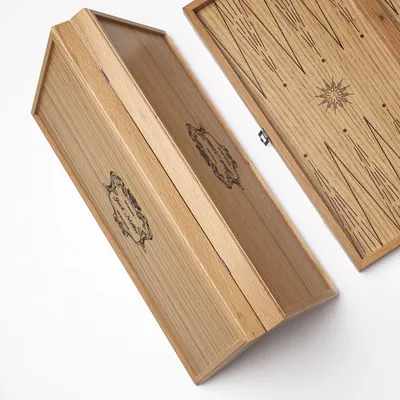 Personalized Oak Backgammon Set with Pool for Players