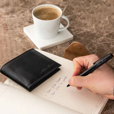 Personalized Pen and Wallet Set with Box
