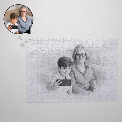 Personalized Pencil Photo effect Puzzle - 500 Pieces