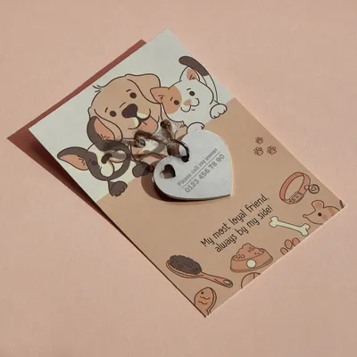 Personalized Pet ID Tag with Custom Contact Information