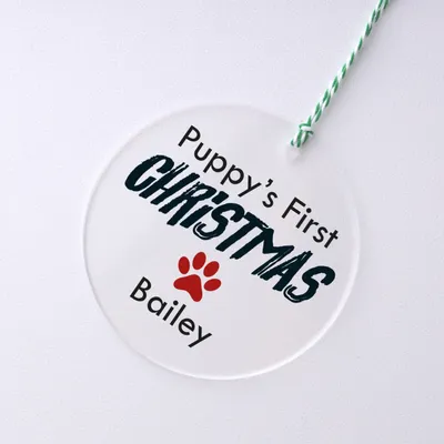 Personalized Pet Name Christmas Tree Ornament