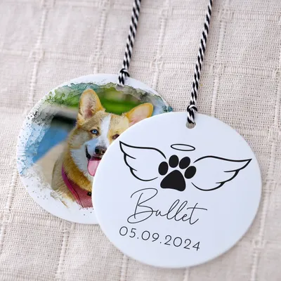 Personalized Pet Photo Christmas Tree Ornament Keepsake