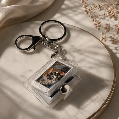 Personalized Photo Album Keychain with 16 Pictures