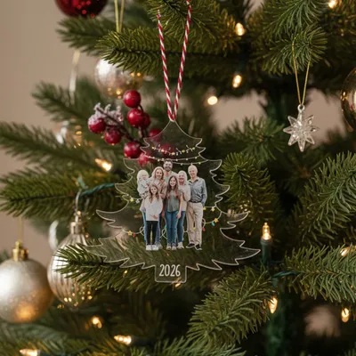 Personalized Photo Christmas Tree Ornament Gift
