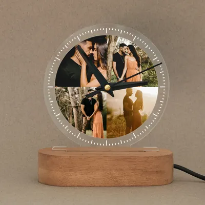 Personalized Photo Clock Keepsake Gift for Wife