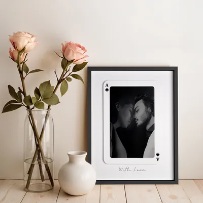 Personalized Photo Frame Ace of Spades Design Gift